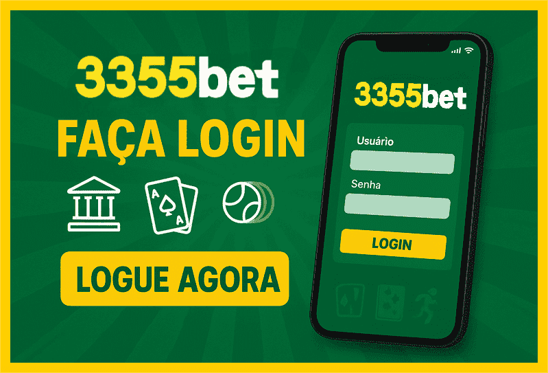 Imagem destacando login seguro na 3355WIN para novos usuários